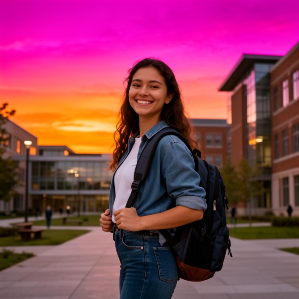 Smiling student